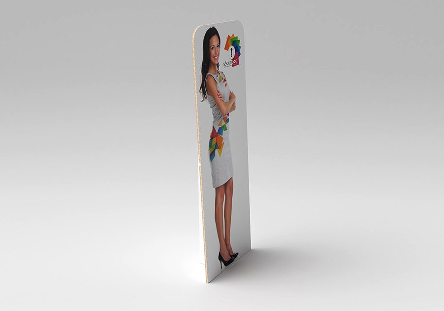 Tótem de cartón en forma de panal personalizada
