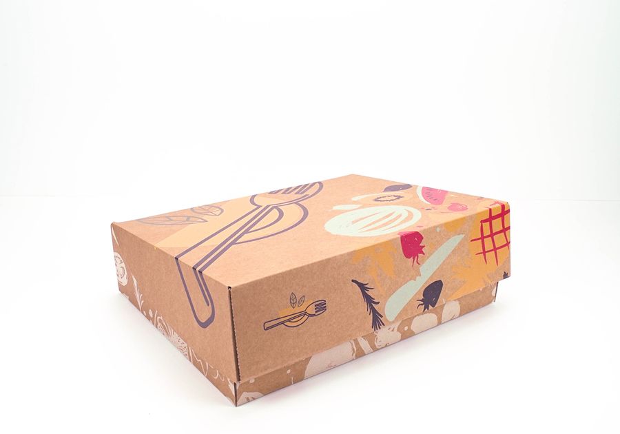 Caja de presentación caja de envío kraft cerrada