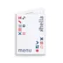 Menu dépliant 350g couché recyclé satin blanc