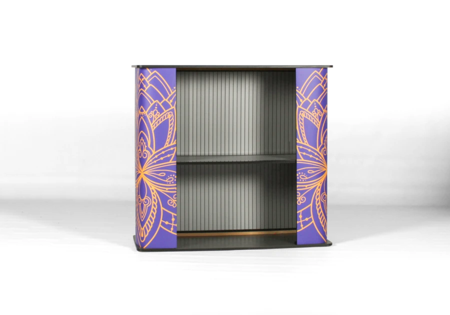 Mostrador rectangular de PVC - Vista posterior