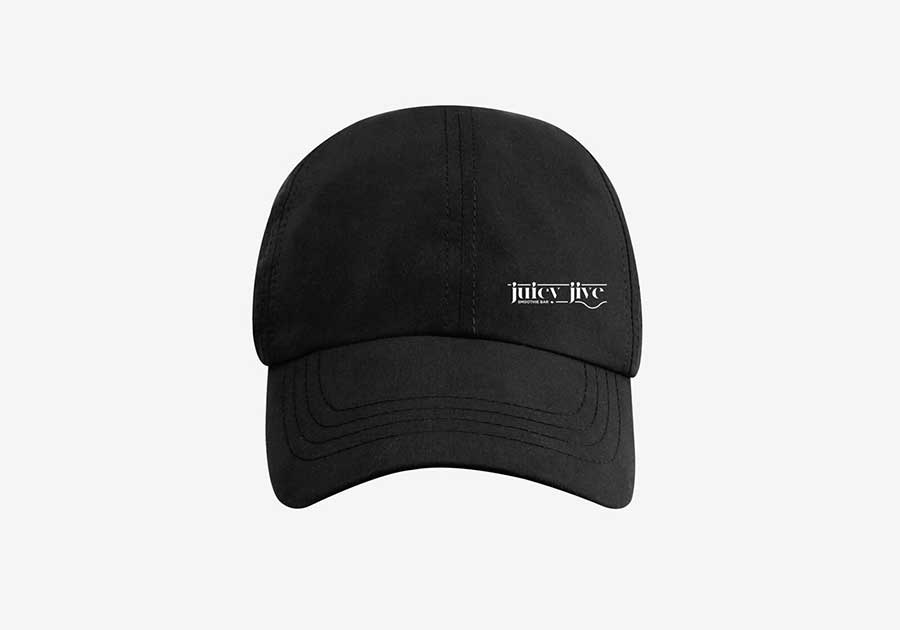 Casquette-6-panneaux-recyclée-Mica-noir
