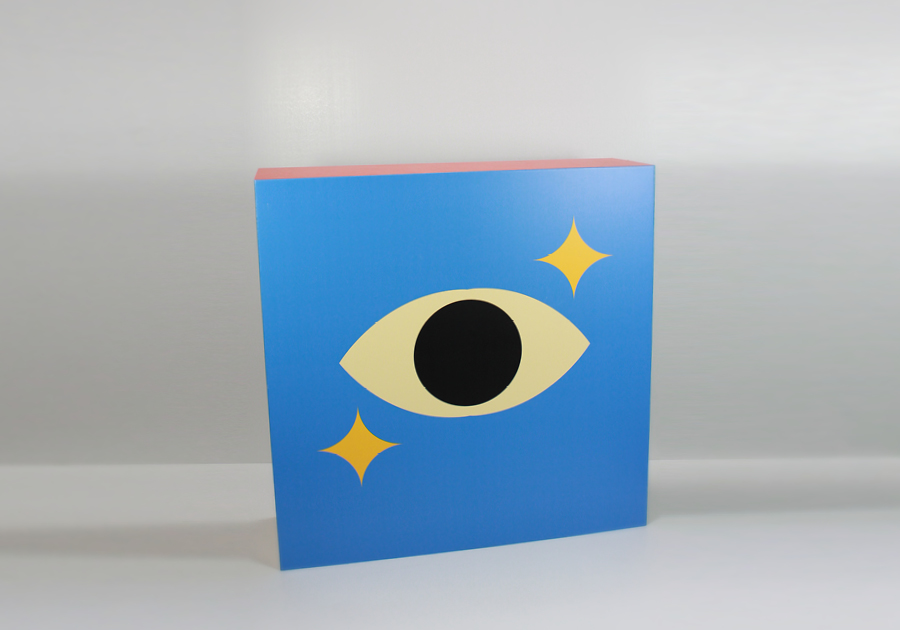 Mostrador de recepción de cartón 100 x 100 x 36 cm
