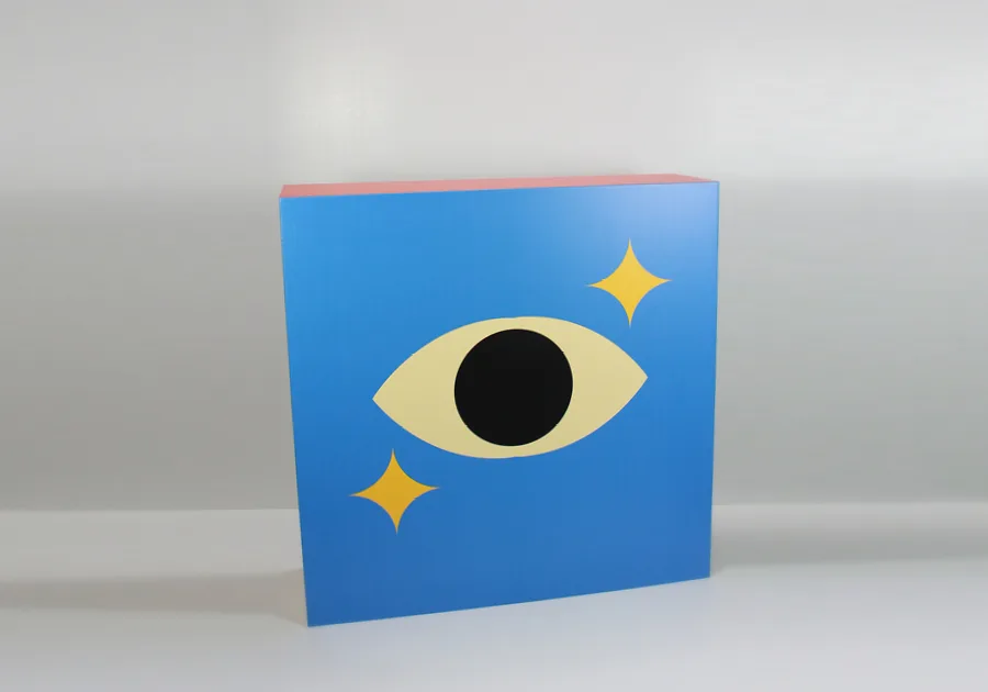 Comptoir accueil en carton 100 x 100 x 36 cm