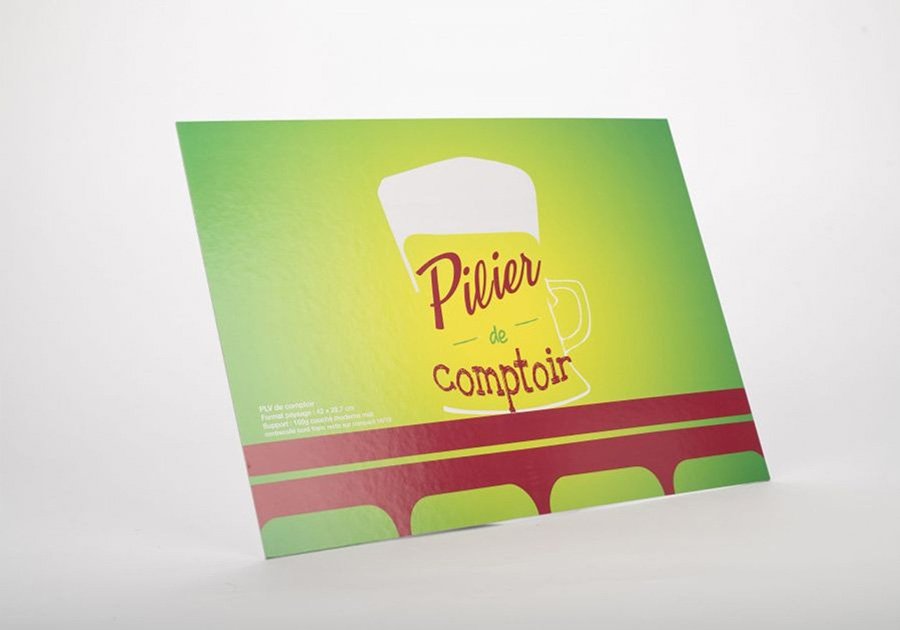 Expositor de mostrador laminado de 210x297 mm