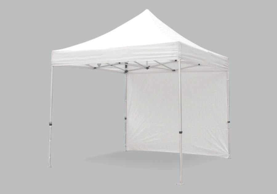 Carpa carpa 3x3 blanca con estructura de aluminio y techo y paredes de tela