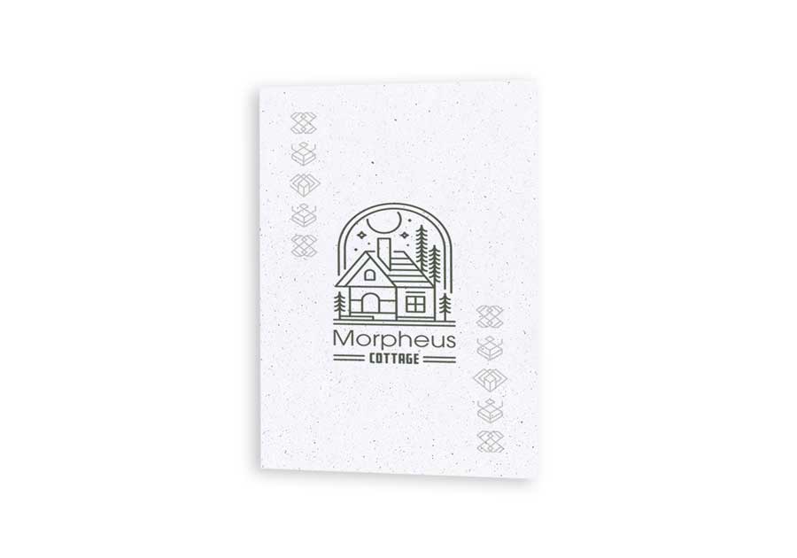 Accesorios para tarjetas Porta tarjetas plegado cerrado En papel con semillas 7 x 10 cm
