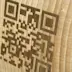 Cube en bois zoom QR code gravé