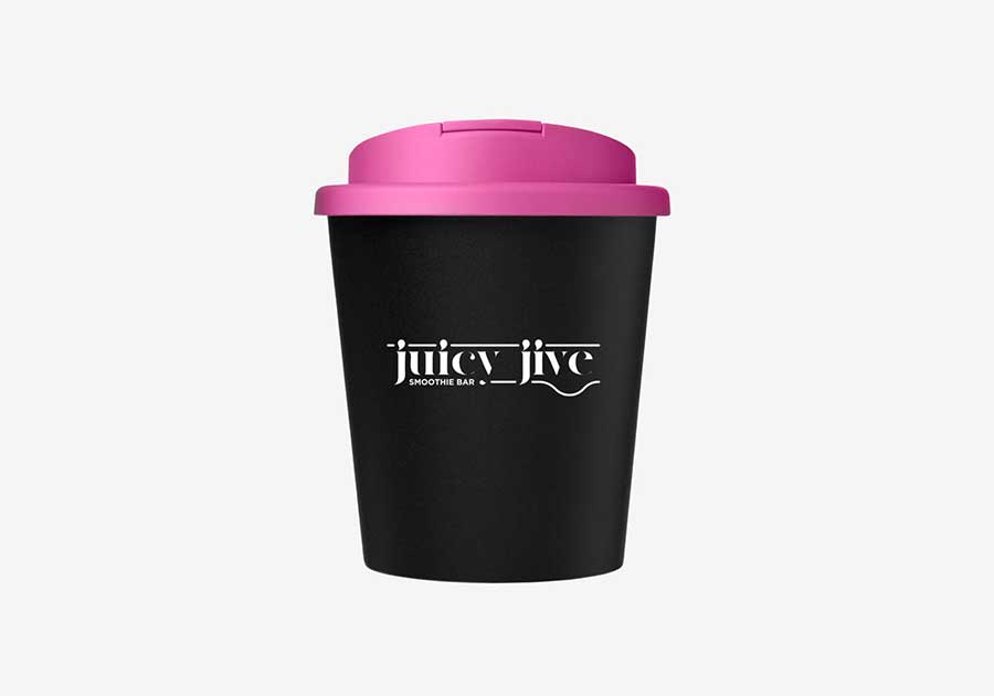 Vaso isotérmico reciclado 25 cl Americano® Espresso Eco negro magenta