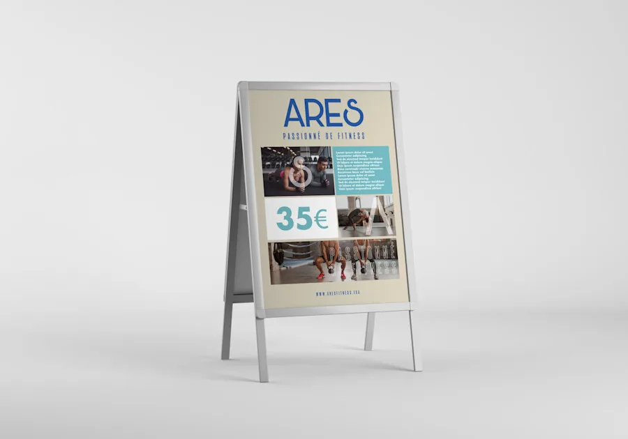 Chevalet publicitaire 65 x 117 x 64 cm A1