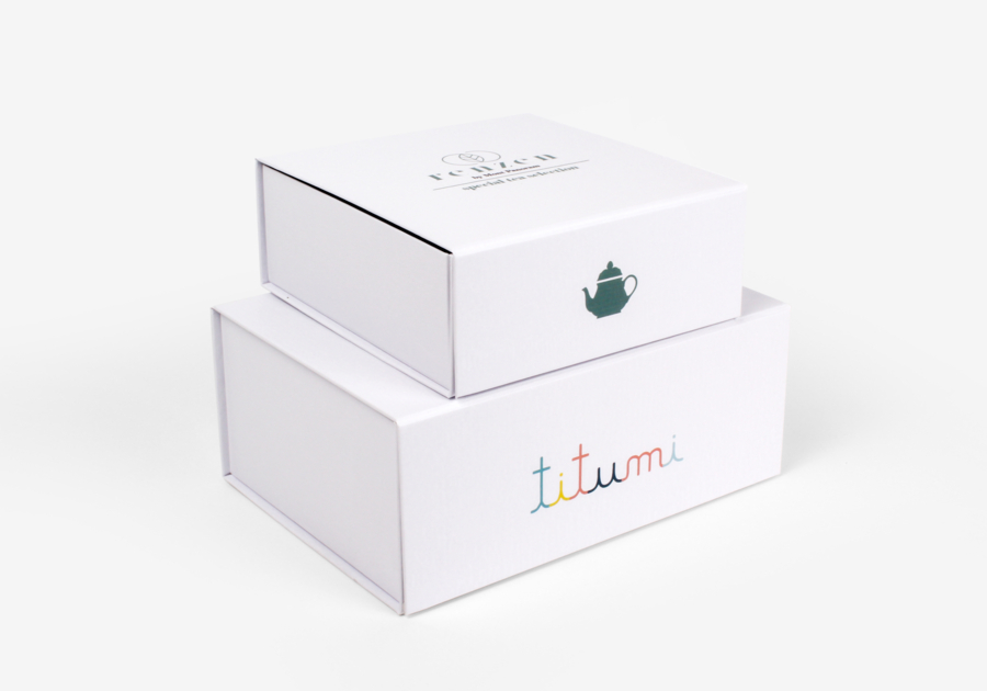Caja magnética impresión en la solapa y tapa