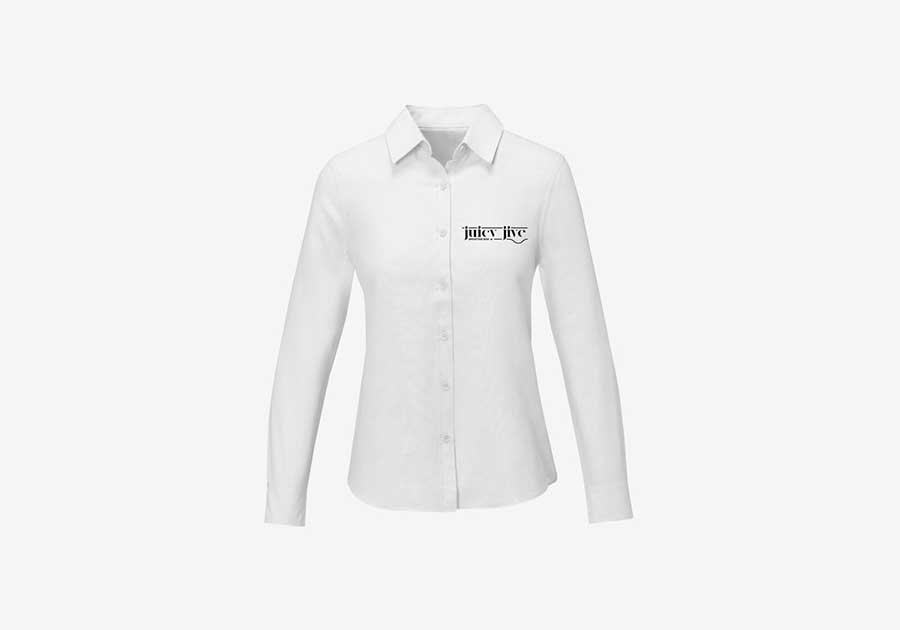 Chemise femme manches longues Pollux-blanc