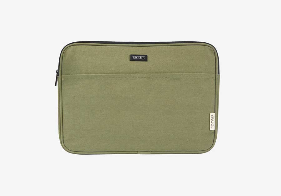 Funda para ordenador 14 reciclada certificada GRS Joey 2L oliva