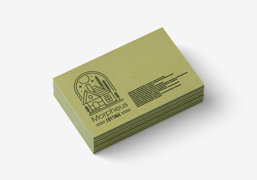 Tarjeta de presentación creativa con diseño de papel triturado de oliva 