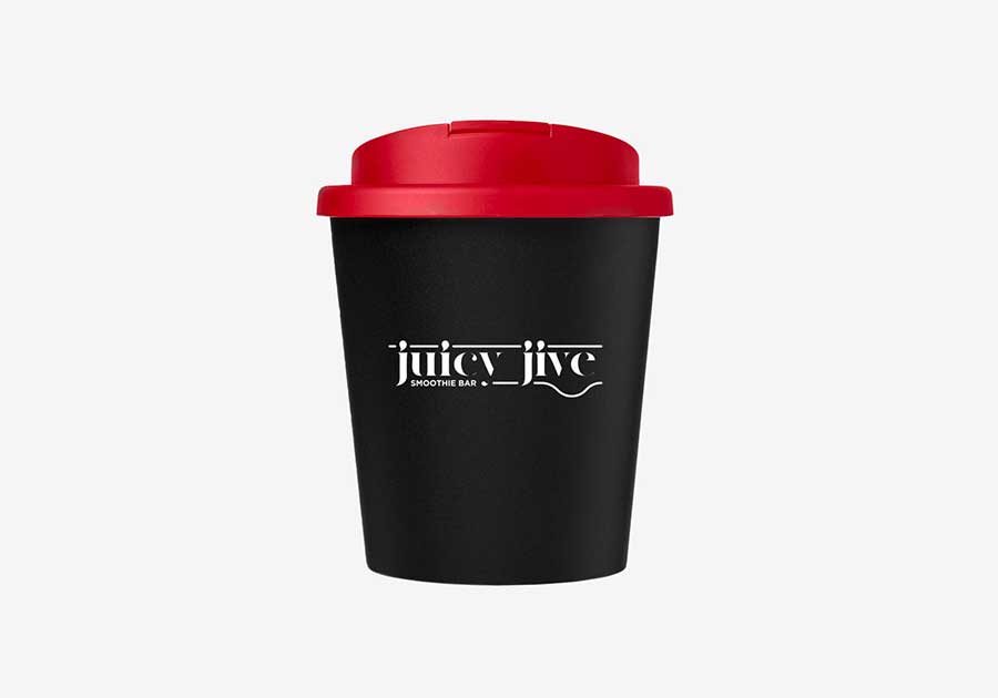 Vaso isotérmico reciclado 25 cl Americano® Espresso Eco negro rojo