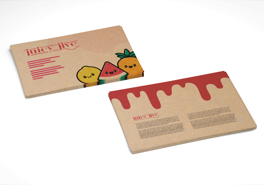 Tarjeta Postal A6 papel ecológico jugosa jive personalizada