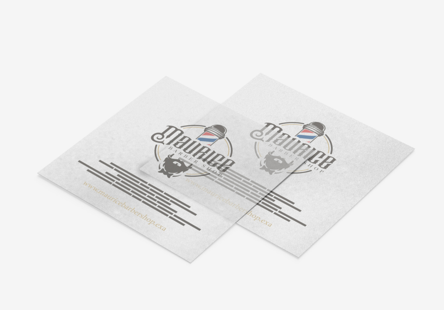 Tarjeta de visita creativa de papel cuadrado cromático transparente