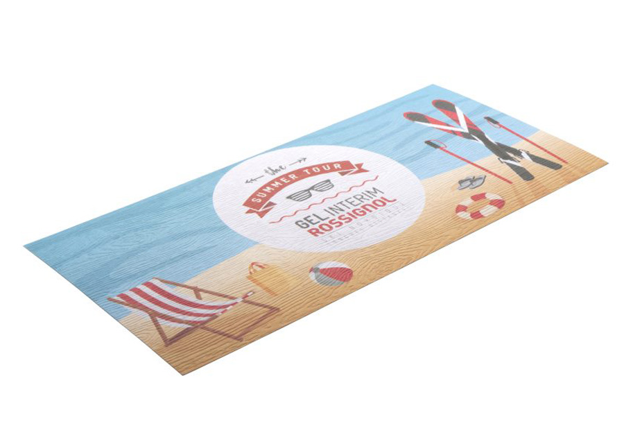 Folleto de papel con textura de madera