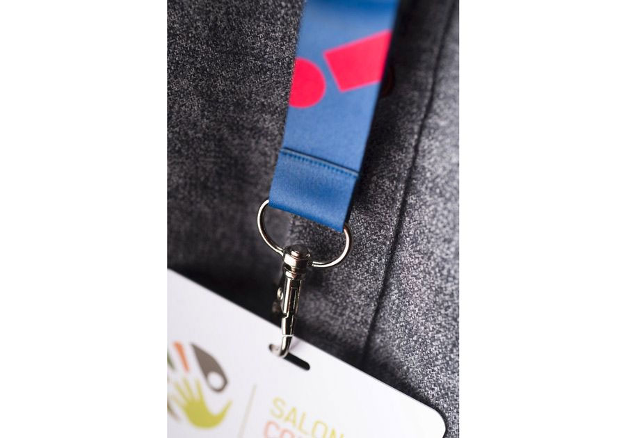 Tour de cou Lanyard mousqueton en metal 2cm de large