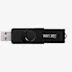 Clé USB pivotante 4 Go métallique noir