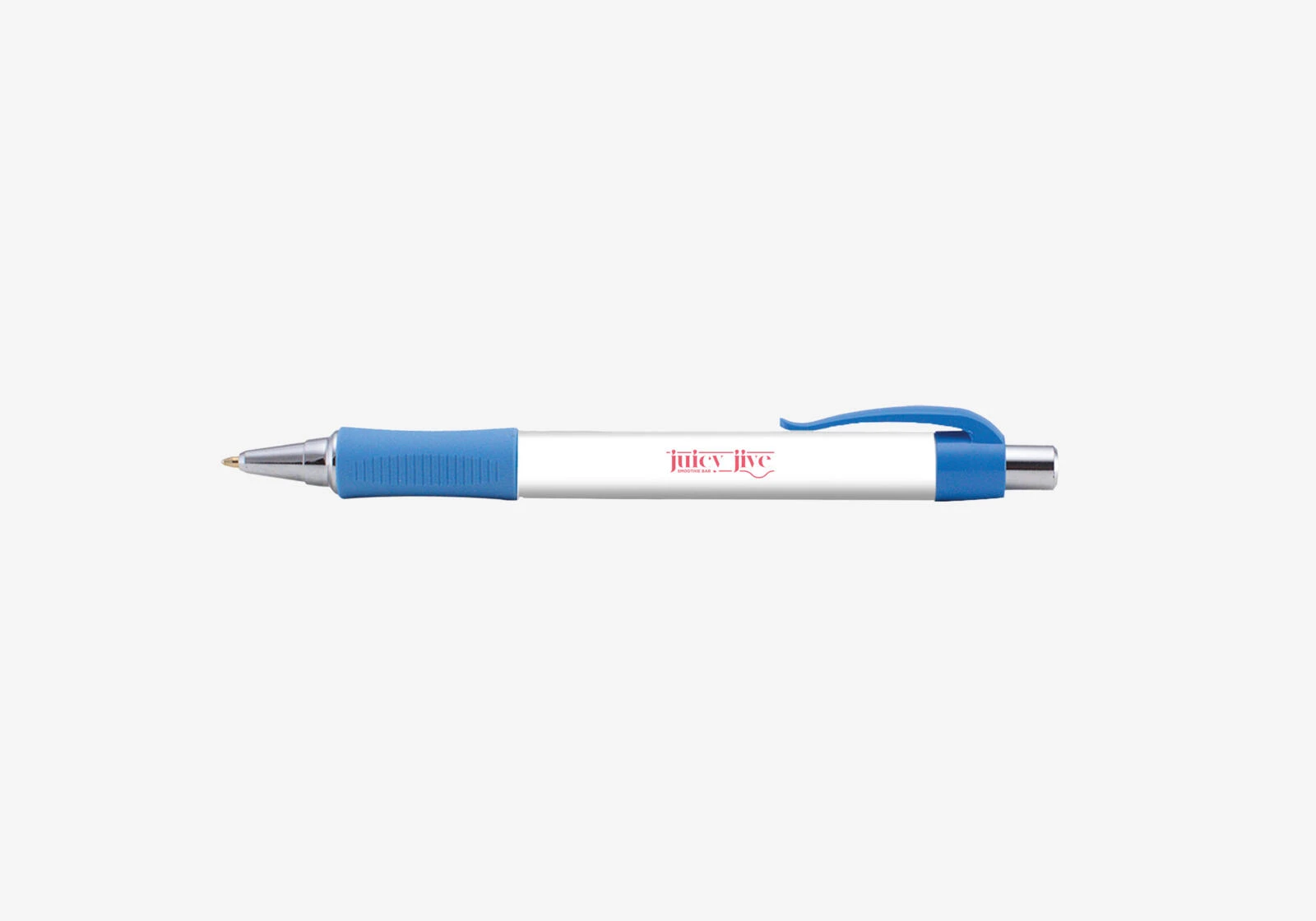 Stylo chromé Audrey bleu
