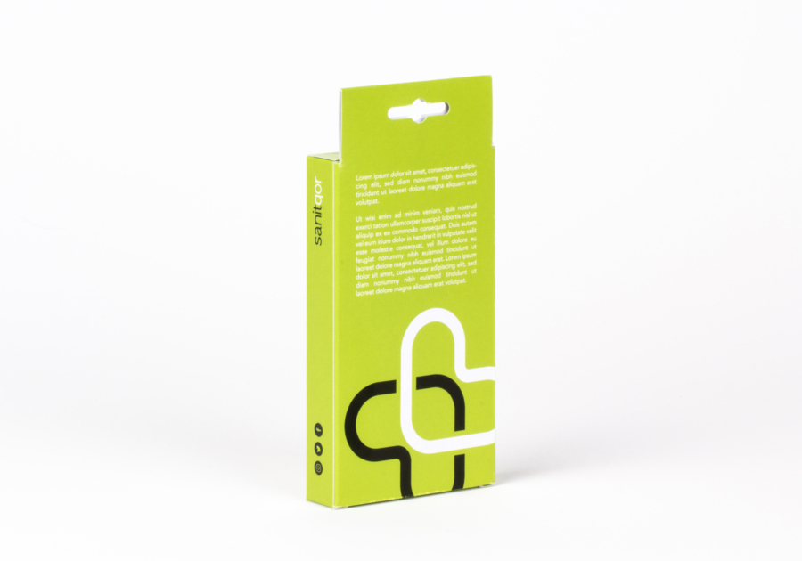 Caja colgante gran área de personalización en la parte posterior