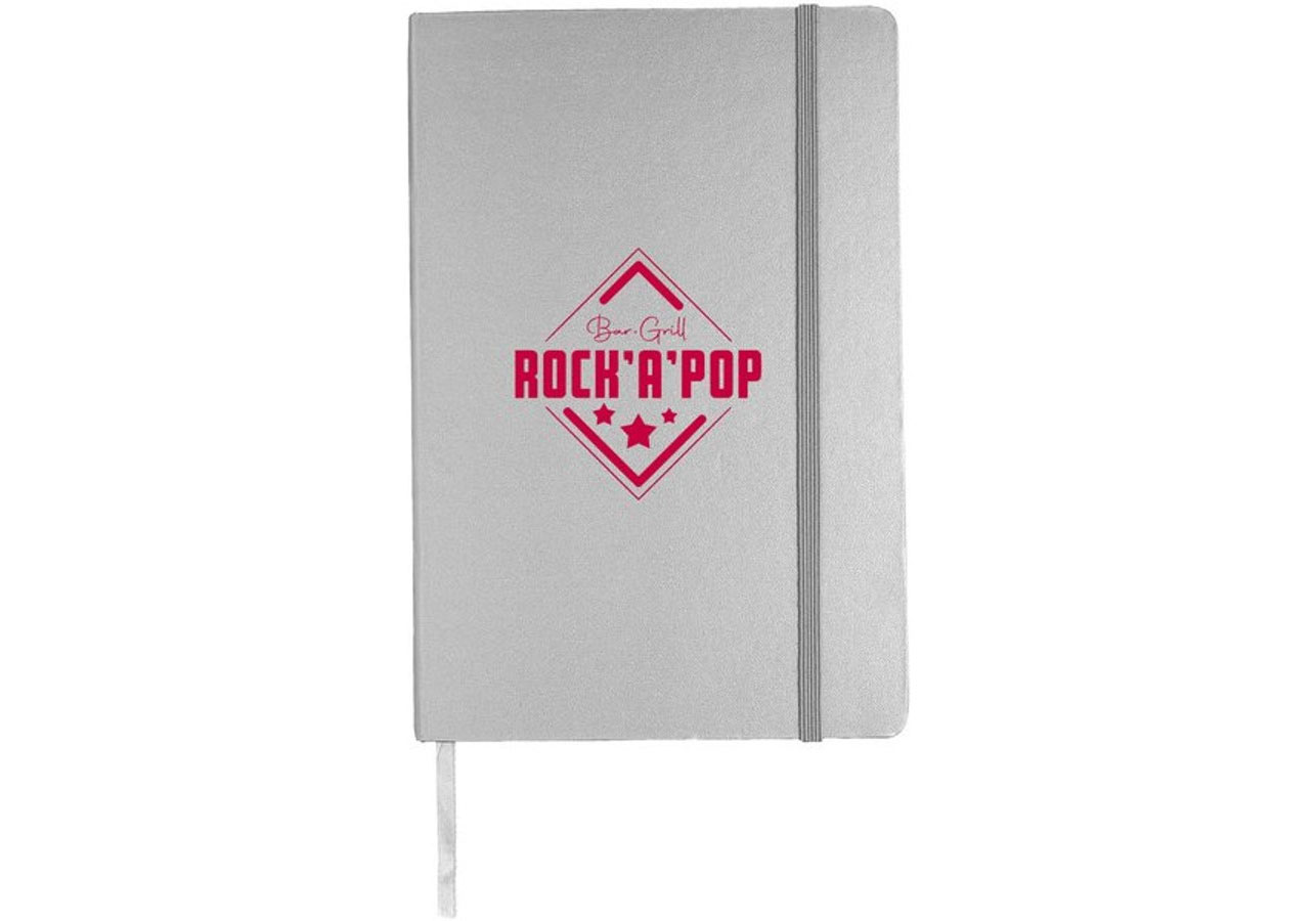 Libreta en espiral A6 tapa dura gris personalizada
