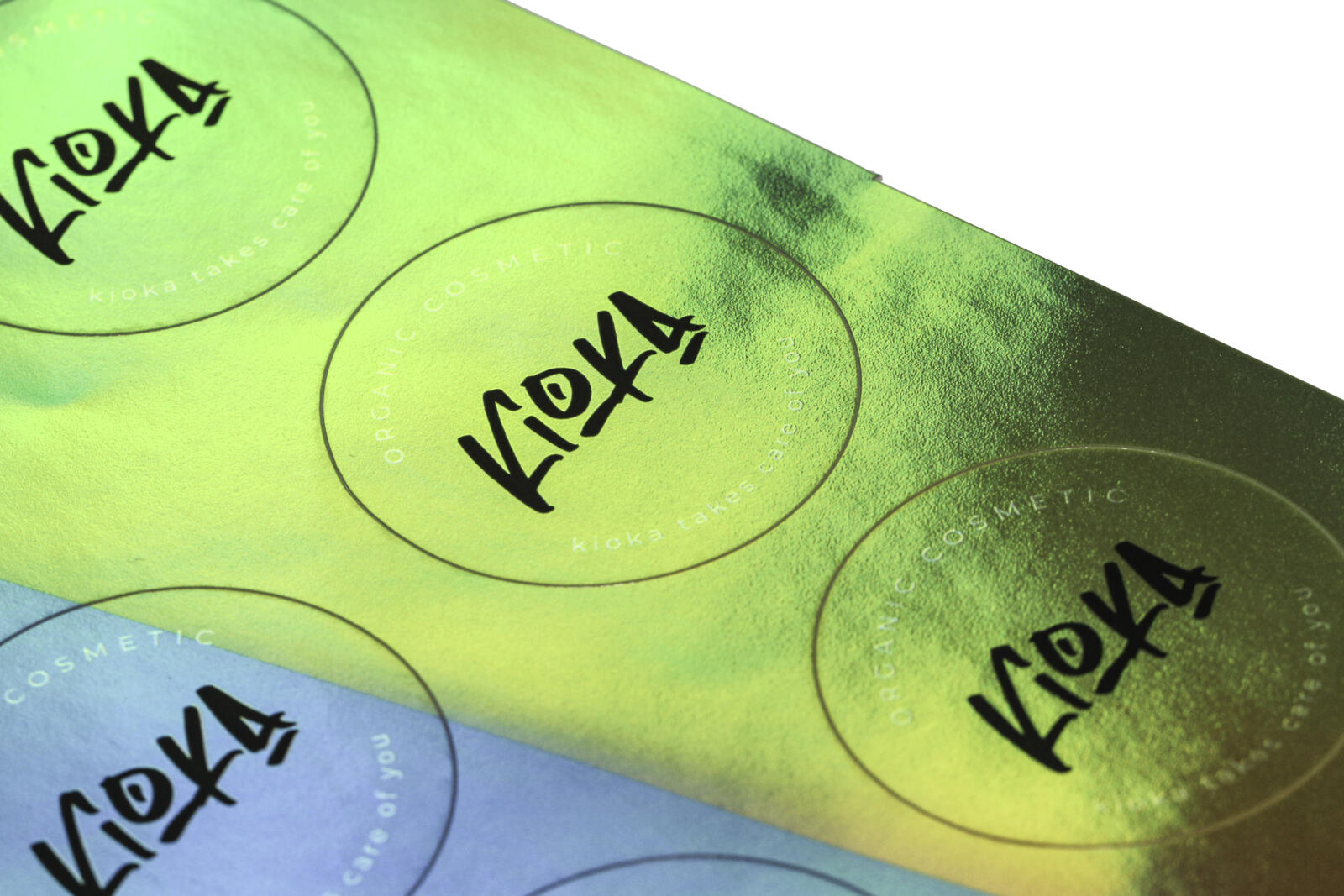 Stickers en pliego holográfico Kioka