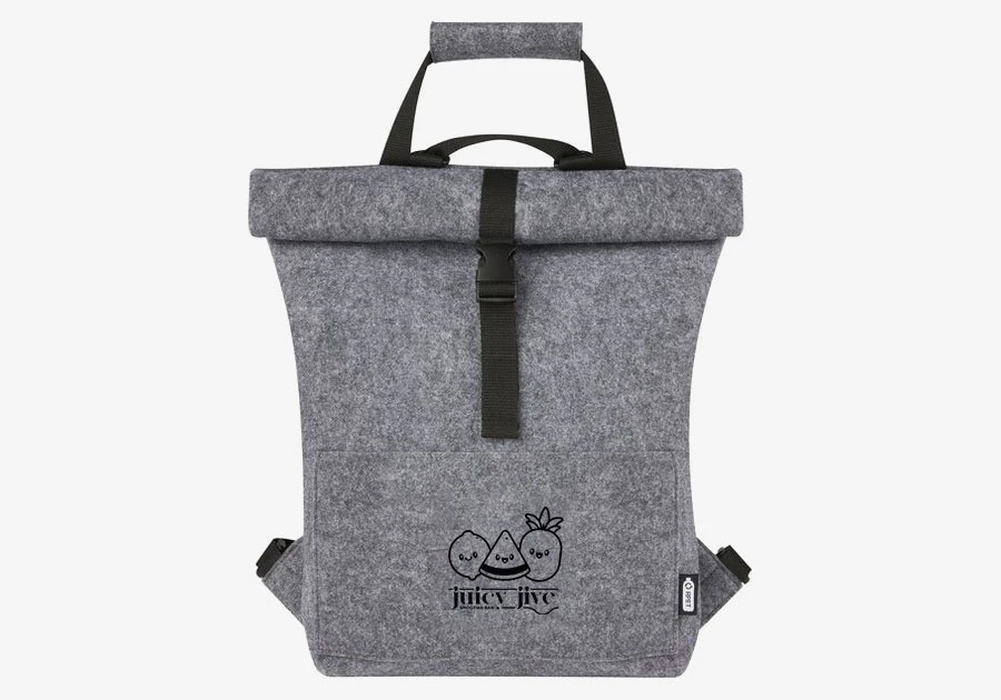 Sacoche de vélo avec dessus enroulable en feutre recyclé certifié GRS Felta 13L 
