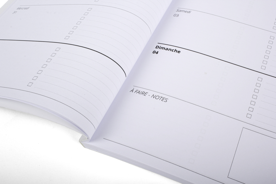 Agenda cosida - interior diario 