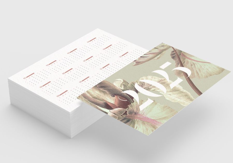 Calendario blando 2025 de 85 x 54 mm