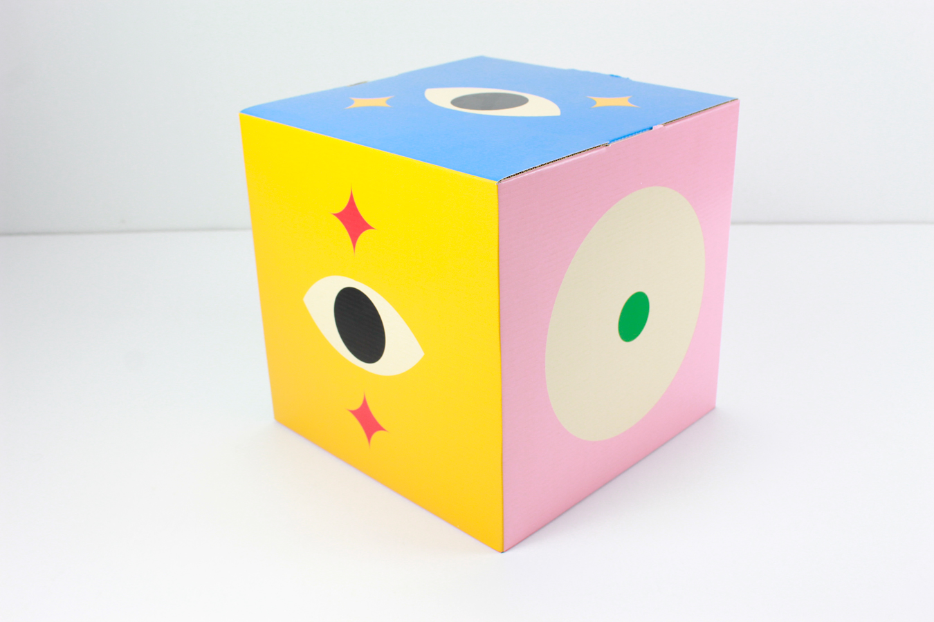 Cubo de cartón Cuatri 1 cara