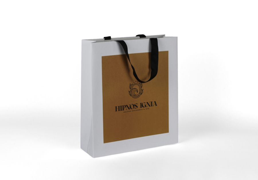 Sac en papier premium - sac vertical - grande zone d'impression