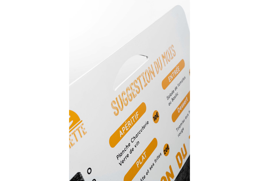 Panel menu - Sugerencias del día - Asa interior