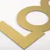 Lettre et logo aluminium or ou argent 3mm or