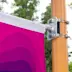 Drapeau a potence plaque de protection et serflex