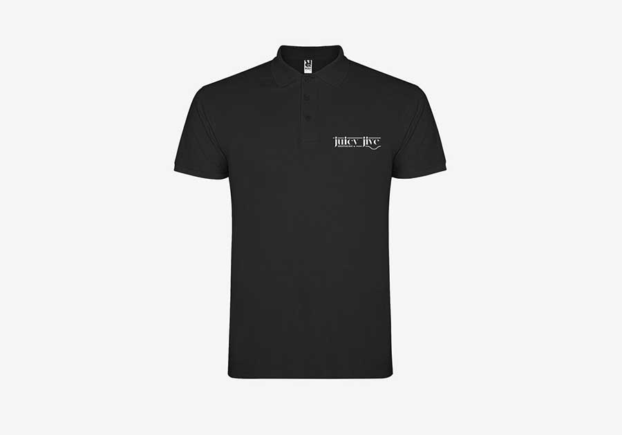 Polo-homme-manches-courtes-Star-noir