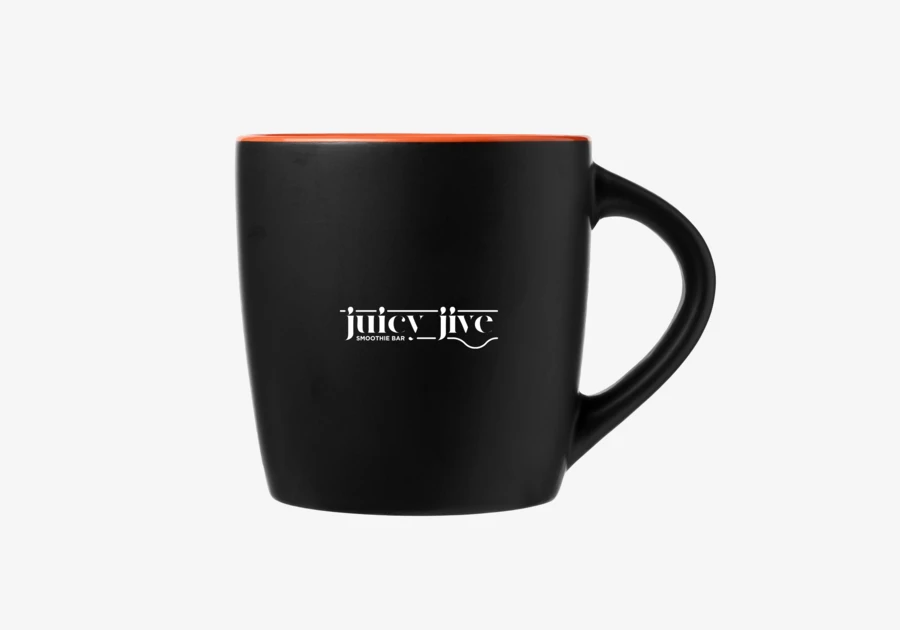 Mug en céramique 34 cl Riviera noir orange