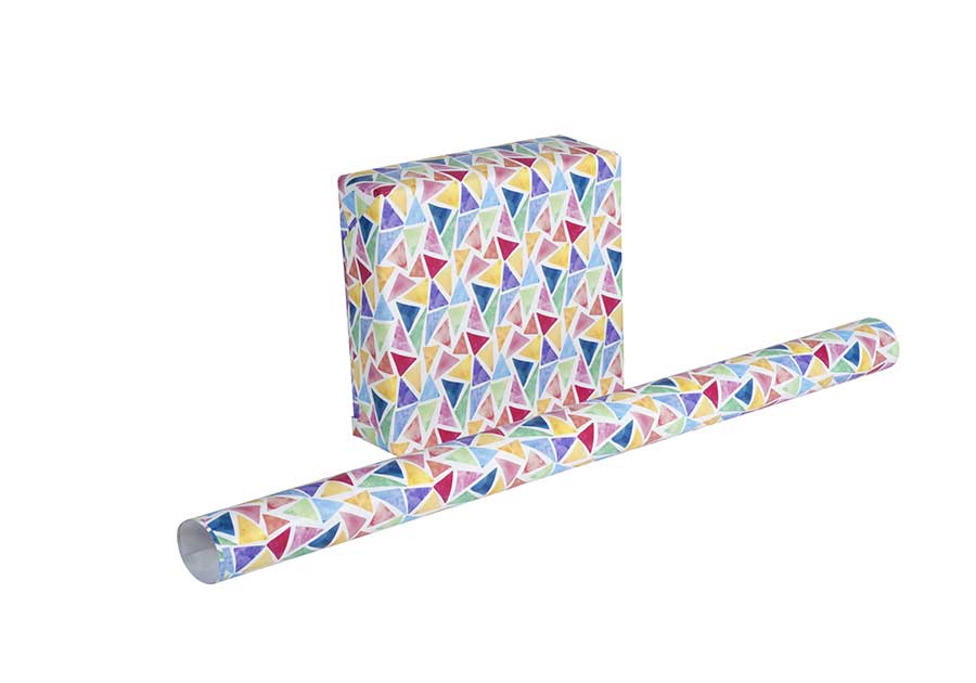 Papel regalo 95g kraft estucado clásico impresión Cuatri 