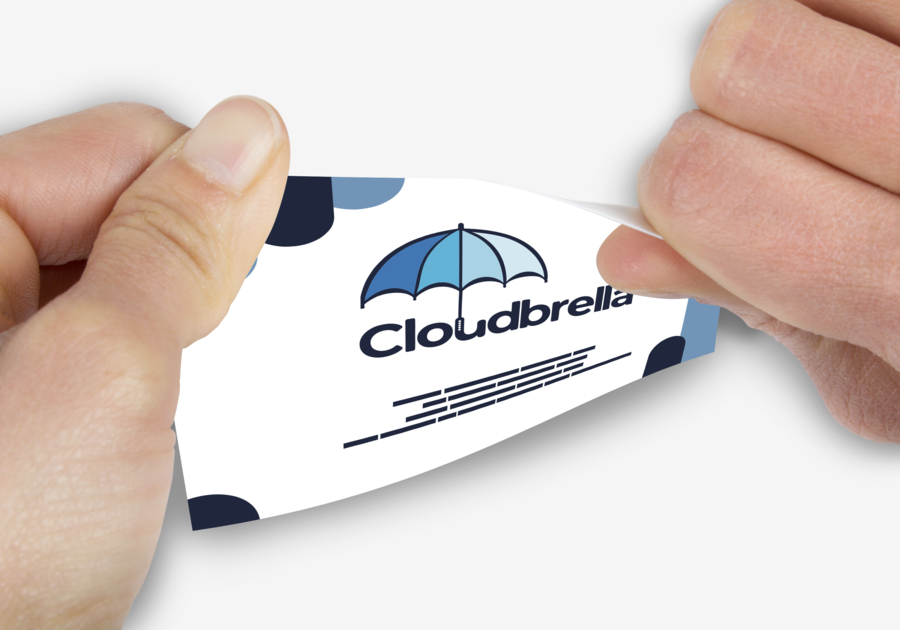 Tarjeta de invitación resistente a desgarros Cloudbrella