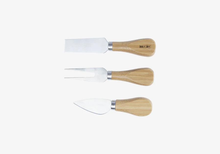 Planche à fromage bambou avec ustensiles Ement