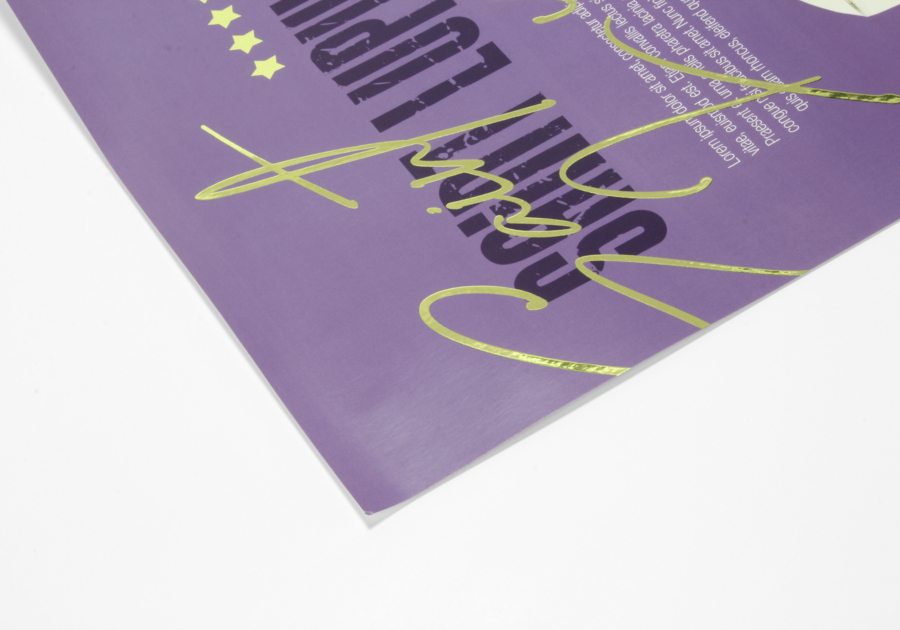 Póster acabados especiales - Stamping caliente - oro brillante - zoom