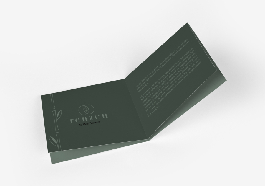 Folleto A5 2 pliegues en cruz 90 g impresión láser offset Renzen 01