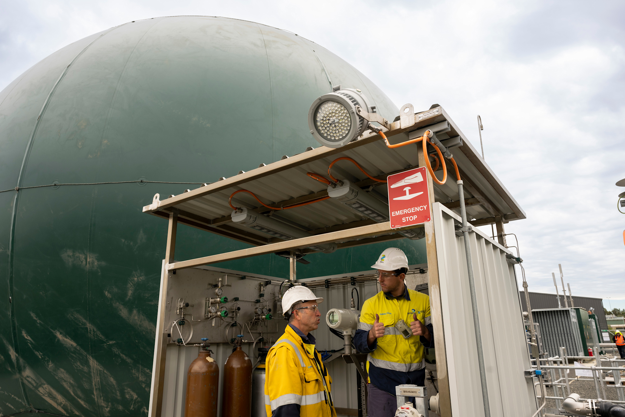 Team members onsite at the Malabar Biomethane Injection Plant