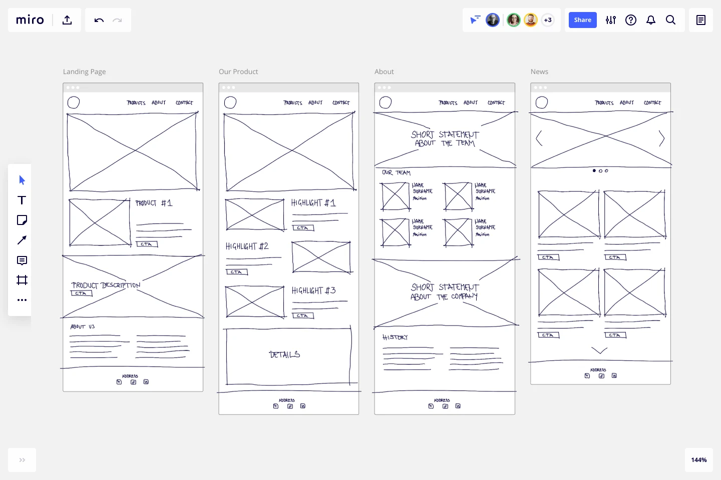 low-fidelity-wireframes-web