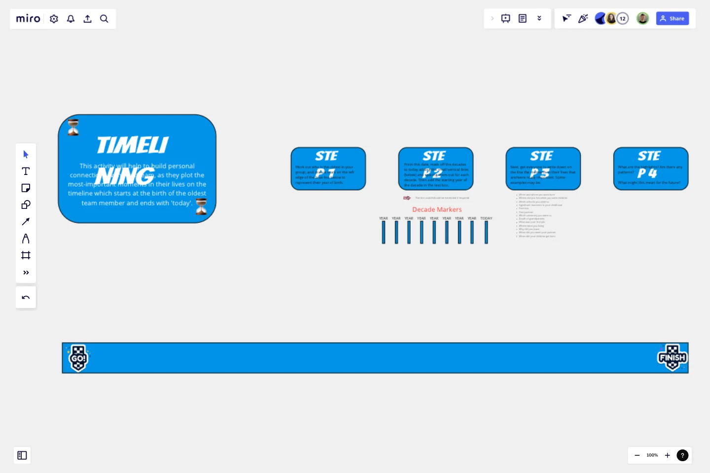 Timelining template