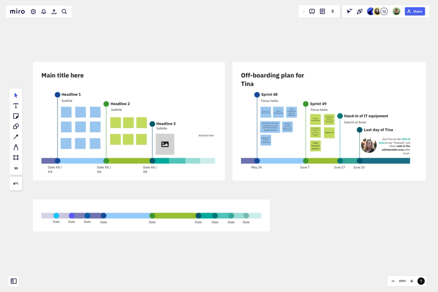 Timeline design template Miro Timeline design template Miro