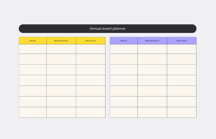 Utiliser le tableau de planification pour configurer l'activité de