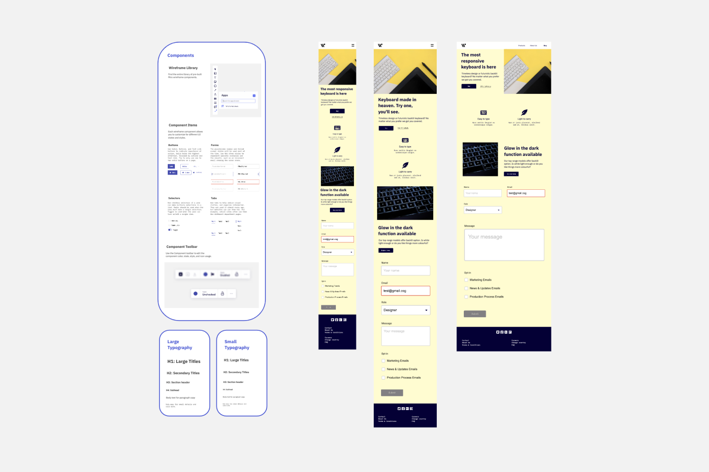 Ux website design wireframe. sketch, prototype, framework, layout • wall  stickers drawing, desktop, element | myloview.com