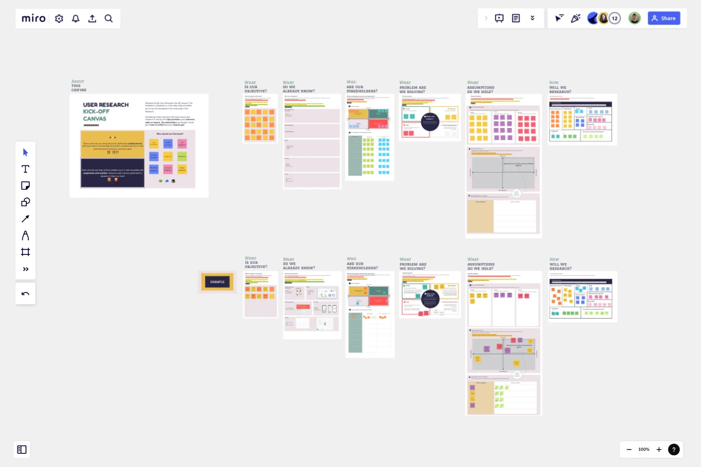 User Research Kick-off Canvas template