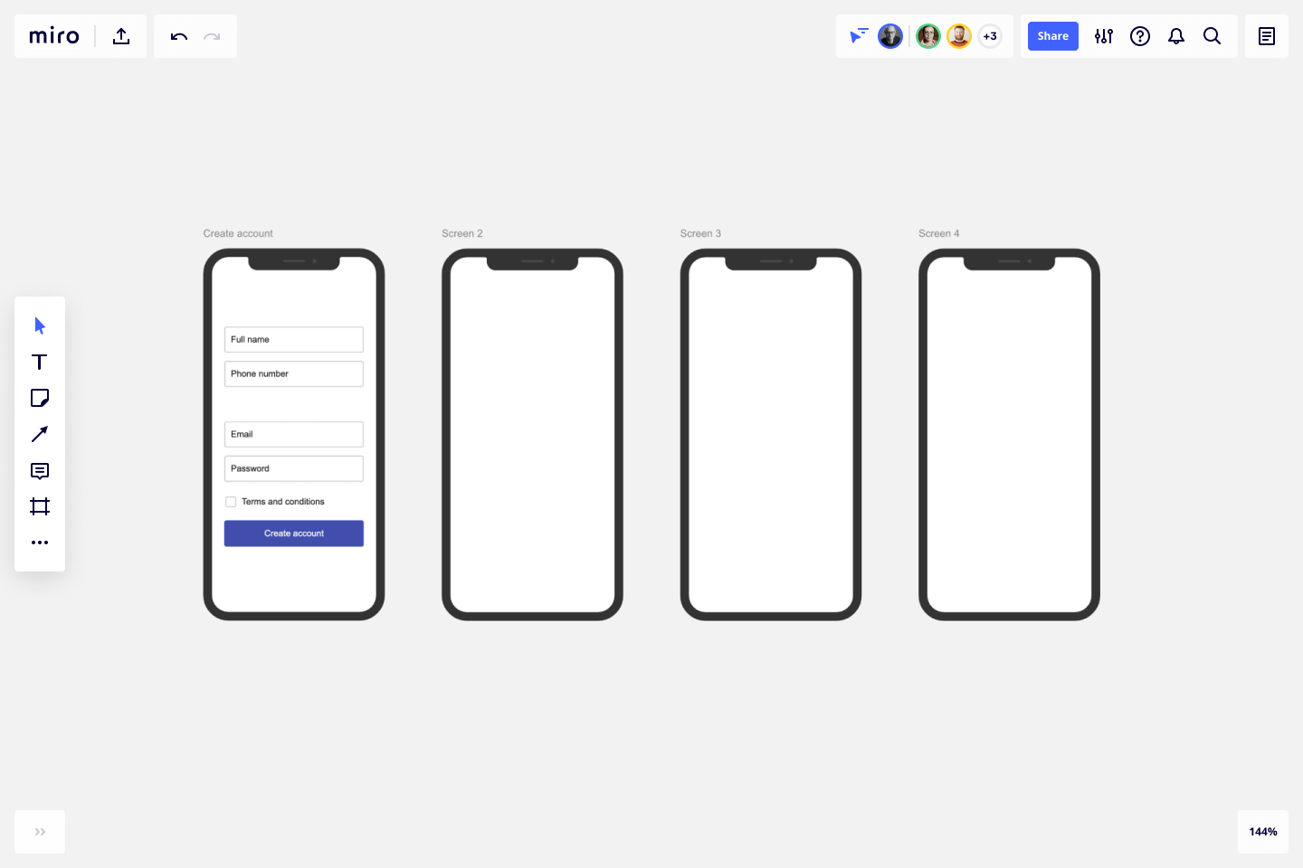 App Wireframe Template Miro